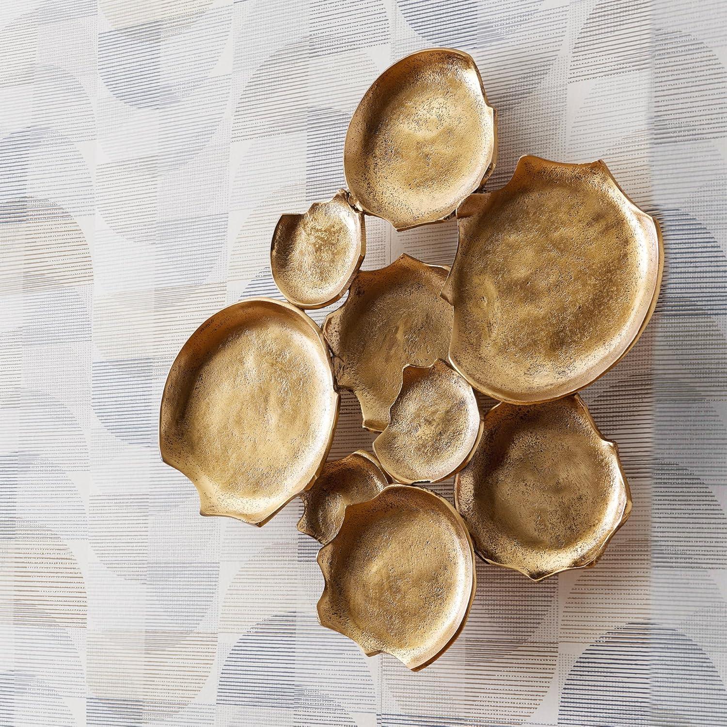 imageSignature Design by Ashley Gageton Minimalist Metal Wall Sculpture 21 x 19 Inches Metallic