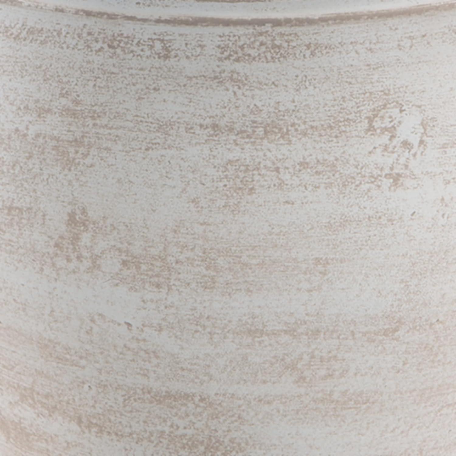 imageSignature Design by Ashley Meadie Casual Indoor Distressed Terra Cotta Vase with Wide Mouth WhiteWhite