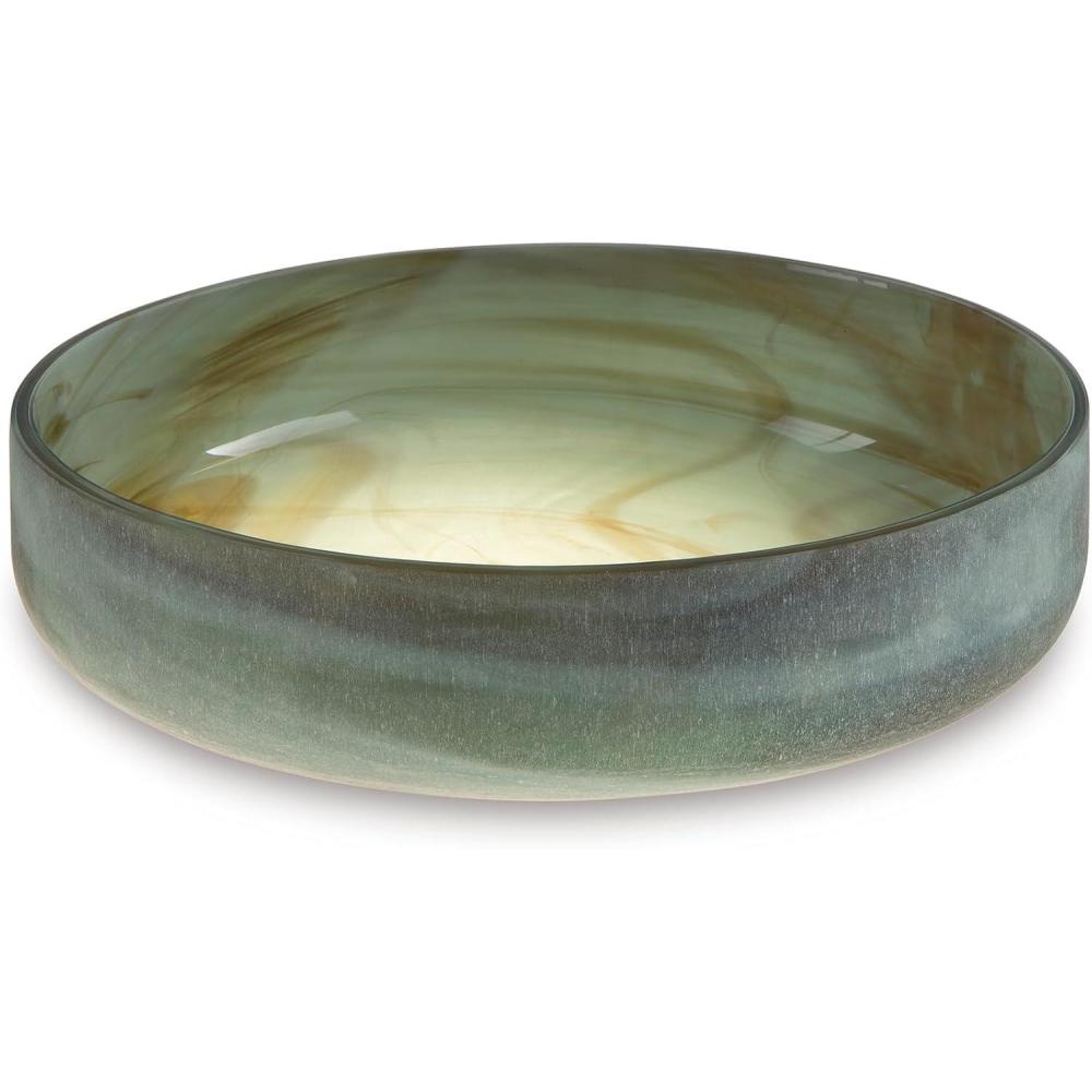 imageSignature Design by Ashley Bannington Contemporary Glass Bowl Green