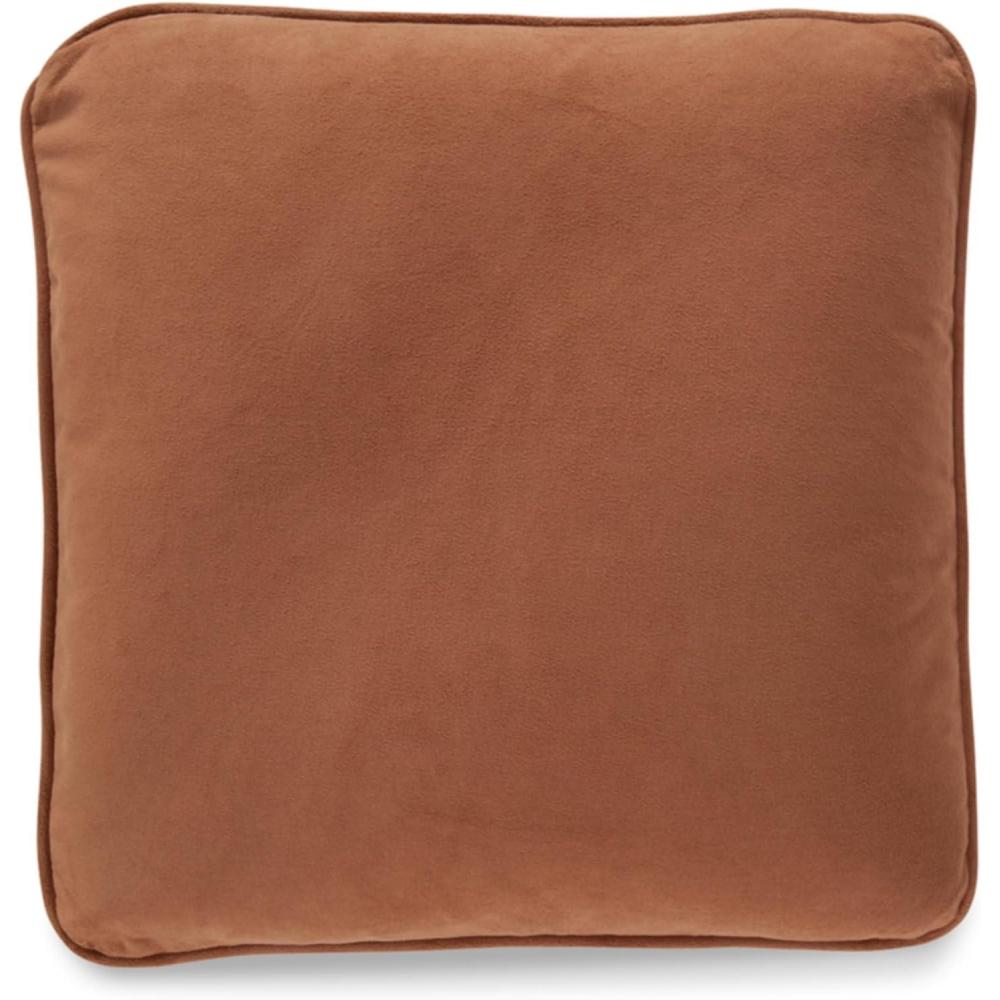 imageSignature Design by Ashley Caygan Contemporary Square Polyester Pillow with Feather Fill 20quot x 20quot Machine Washable RustOrange  Red