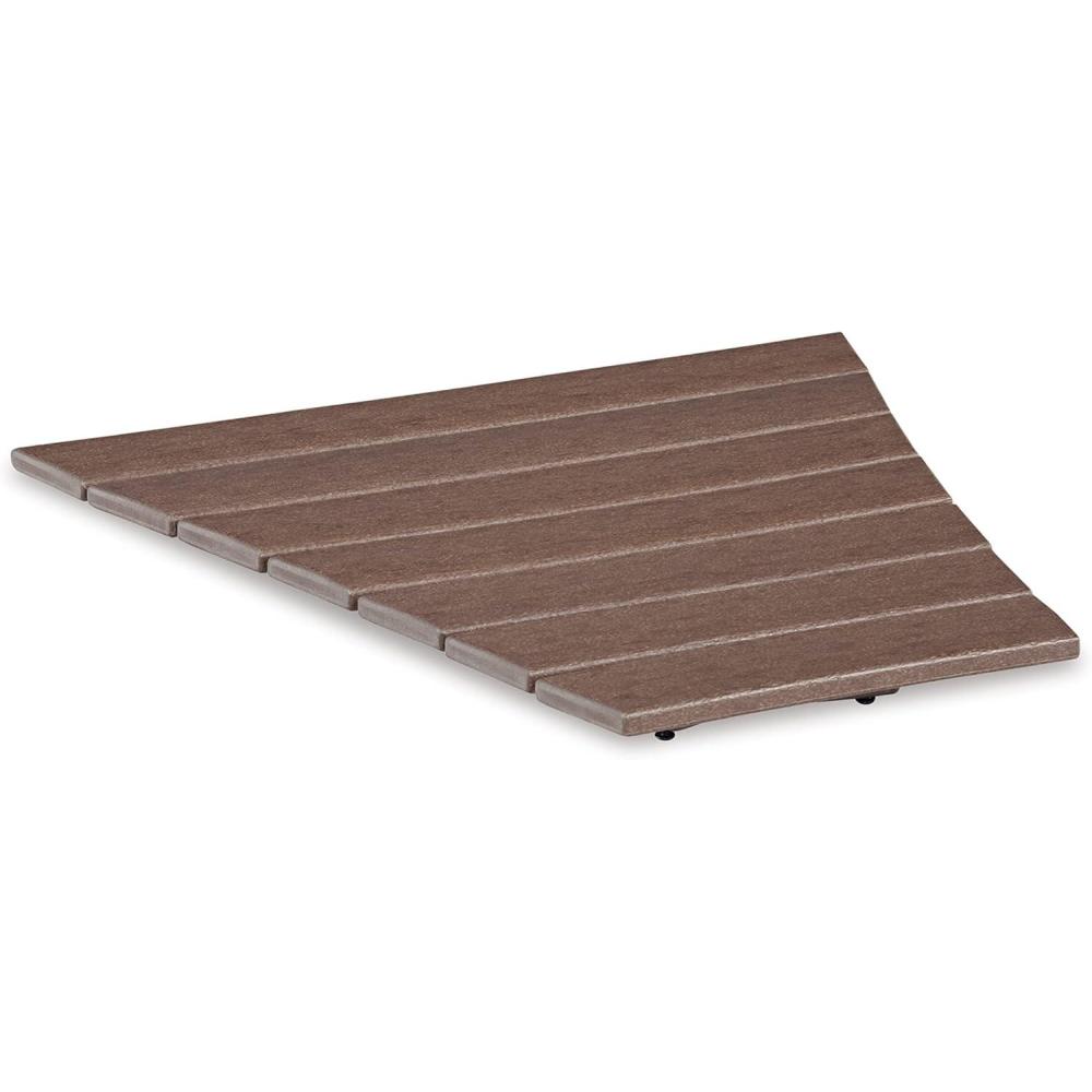 imageSignature Design by Ashley Emmeline Casual Outdoor TeteATete Table Connector Light Brown