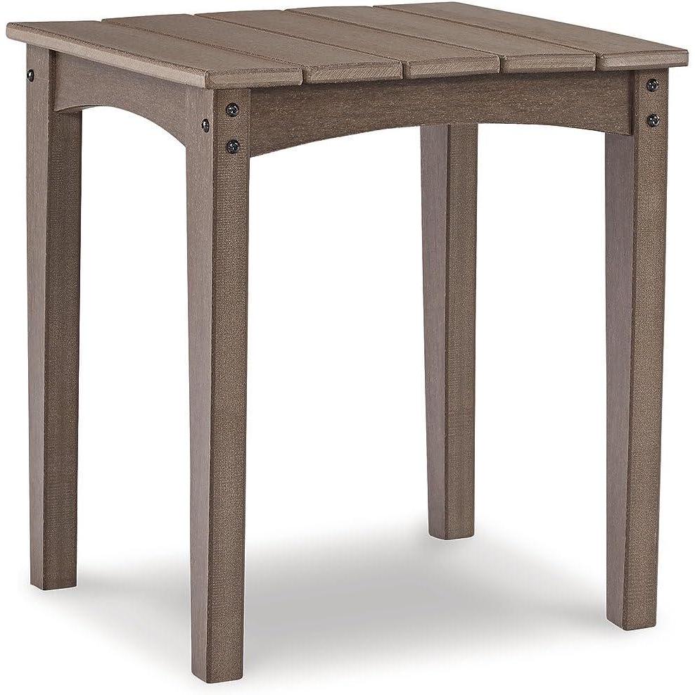 imageSignature Design by Ashley Emmeline Outdoor HDPE Patio End Table BrownBrown