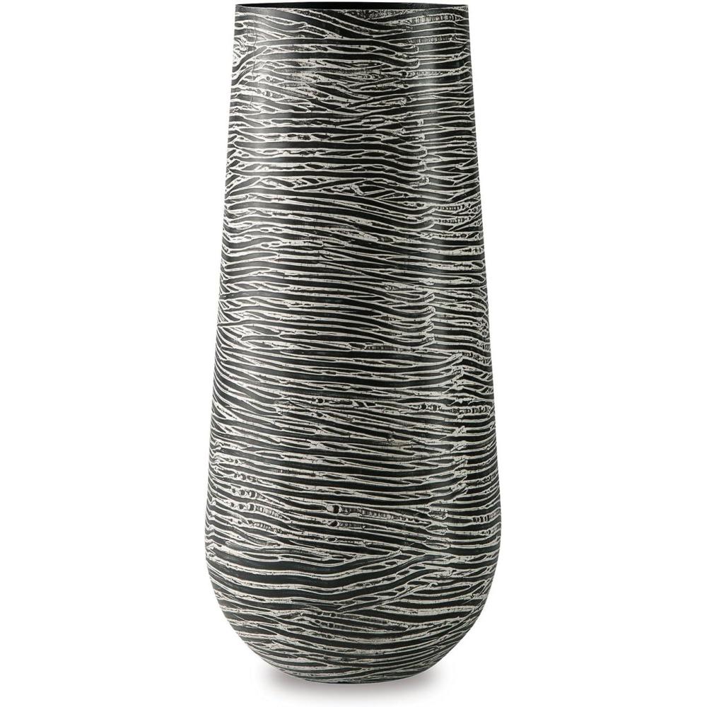 imageSignature Design by Ashley Fynn 21quot Contemporary Metal Vase Antique WhiteGray