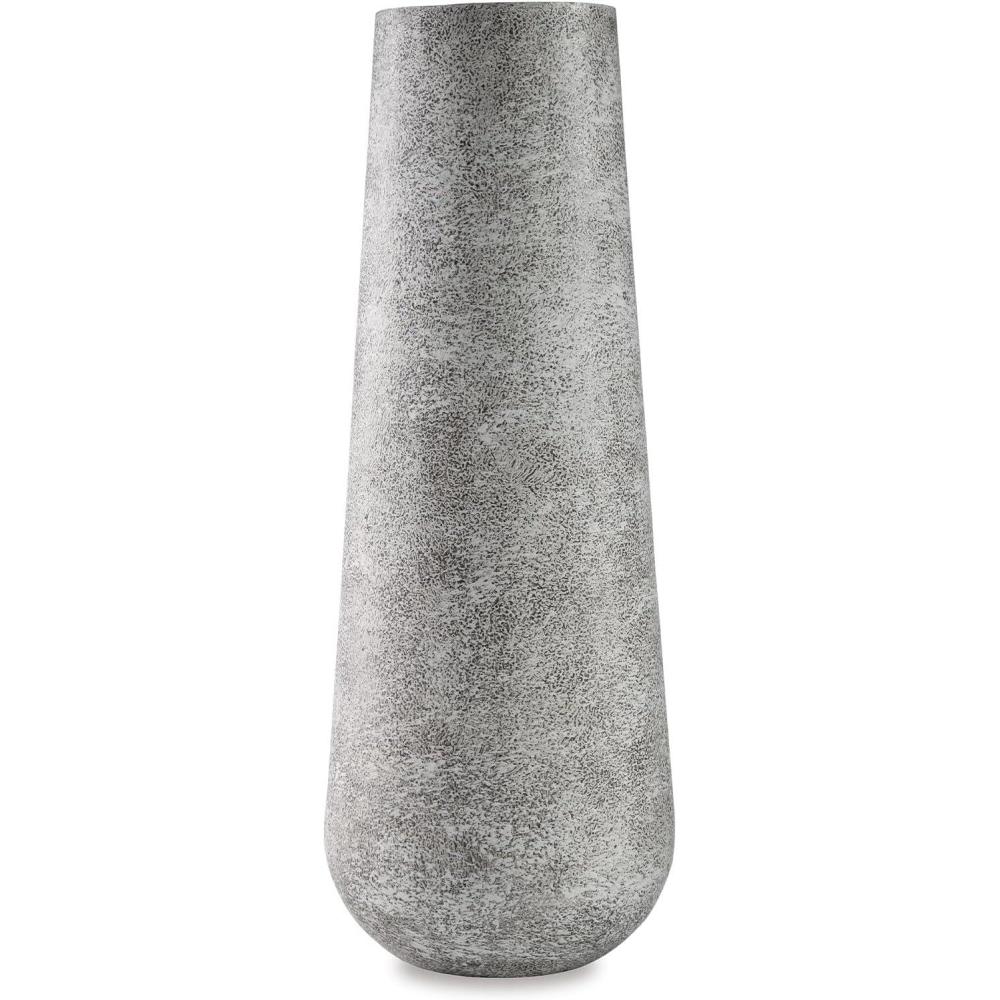 imageSignature Design by Ashley Fynn 21quot Contemporary Metal Vase Antique WhiteWhite