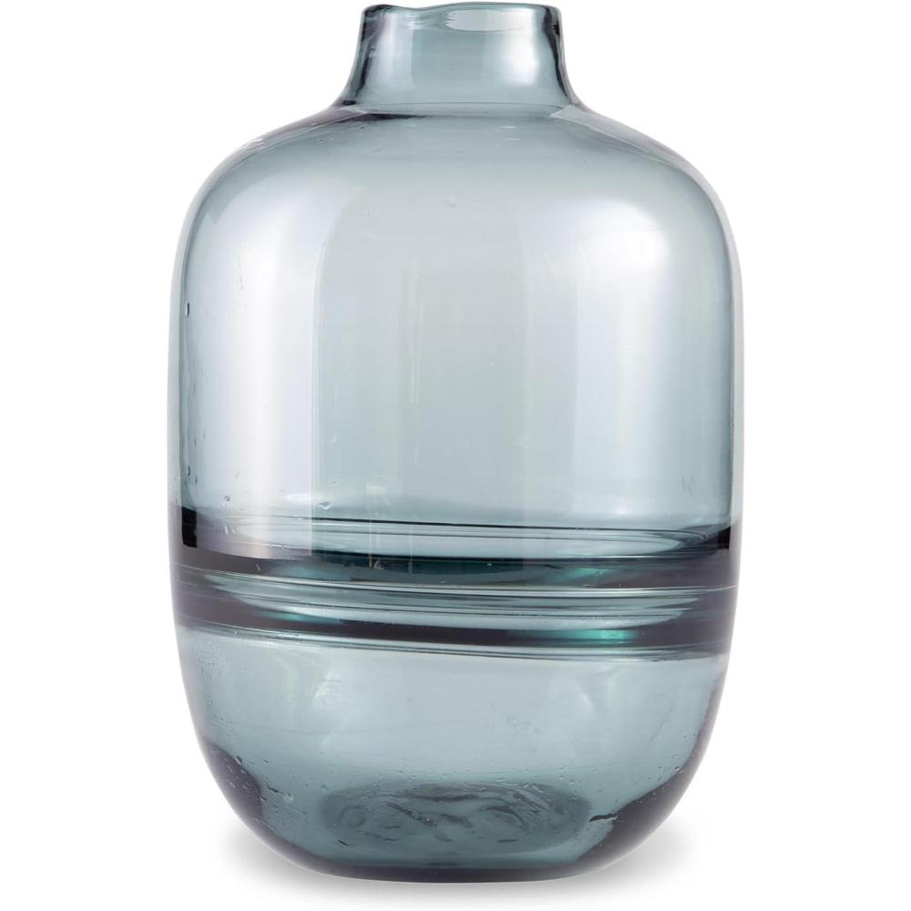 imageSignature Design by Ashley Lemmitt Modern Glass Vase Dark Brown ampamp BeigeBlue  Green