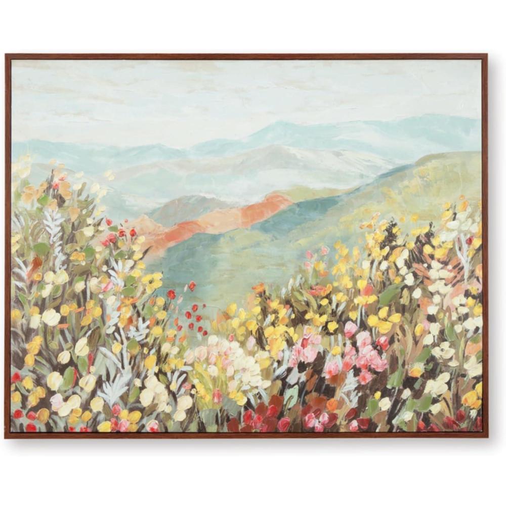 imageSignature Design by Ashley Pryorley Classic Hand Painted Landscapse Wall Art 50 x 40 Inches Blue ampamp Yellow