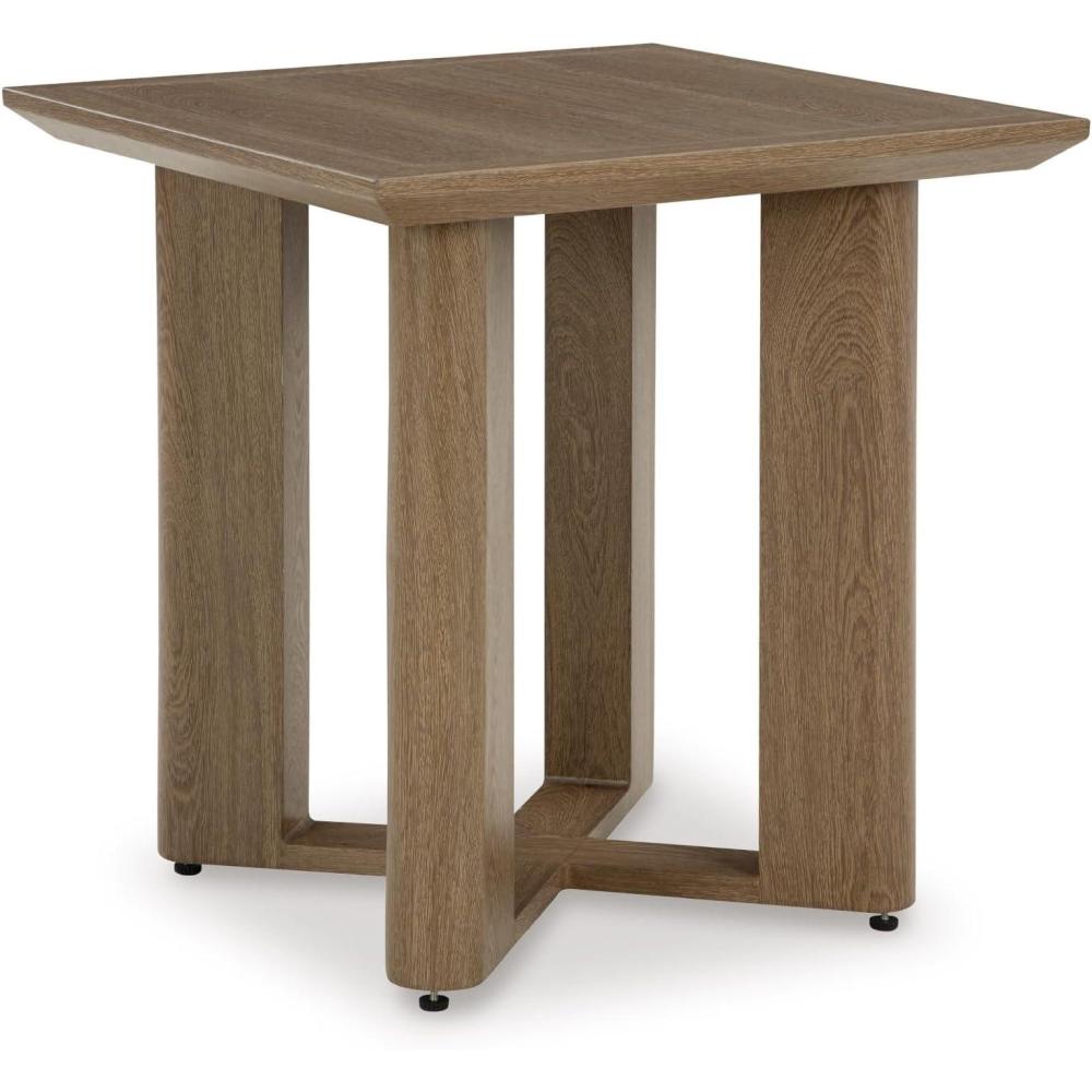 imageSignature Design by Ashley Serene Bay Casual Outdoor End Table with 4 Legs Dark Brown