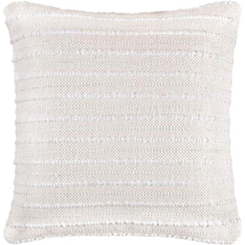 imageSignature Design by Ashley Theban Handwoven Neutral Throw Pillow 20 x 20 Inches Cream