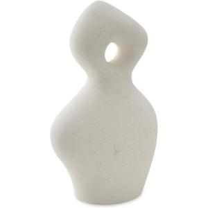 Signature Design by Ashley Arthrow Minimalist Waterproof Ceramic Abstract Sculpture, White(White)