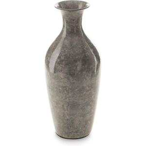 Signature Design by Ashley Brockwich Traditional 20 Inch High-Gloss Vase, Gray(12″)