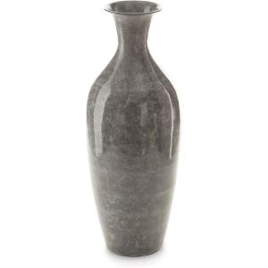 Signature Design by Ashley Brockwich Traditional 20 Inch High-Gloss Vase, Gray(16″)