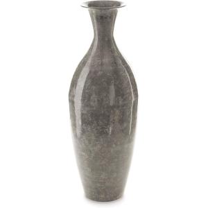 Signature Design by Ashley Brockwich Traditional 20 Inch High-Gloss Vase, Gray(20″)