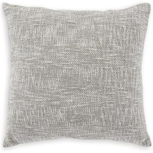 Signature Design by Ashley Carddon Casual 20×20 Inches Striped Throw Pillow with Zipper Closure, White & Light Brown