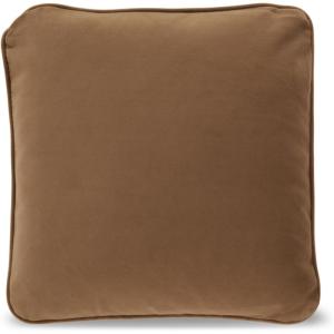 Signature Design by Ashley Caygan Contemporary Square Polyester Pillow with Feather Fill, 20″ x 20″, Machine Washable, Rust(Dark Brown & Beige)