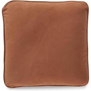 Signature Design by Ashley Caygan Contemporary Square Polyester Pillow with Feather Fill, 20″ x 20″, Machine Washable, Rust(Orange & Red)