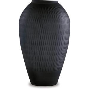 Signature Design by Ashley Etney 13″ Contemporary Glass Vase, Almost Black(13 in)