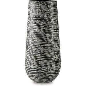 Signature Design by Ashley Fynn 21″ Contemporary Metal Vase, Antique White(Gray)