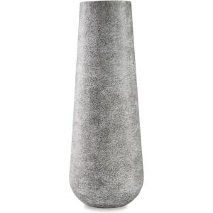 Signature Design by Ashley Fynn 21″ Contemporary Metal Vase, Antique White(White)