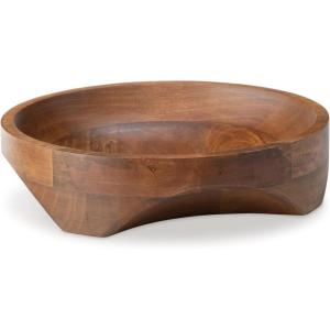 Signature Design by Ashley Myrtewood Classic Indoor Round Wood Bowl, Light Brown