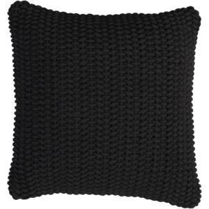Signature Design by Ashley Renemore Modern Farmhouse Square Cotton Accent Pillow, 20 x 20 Inches, Black(Black)