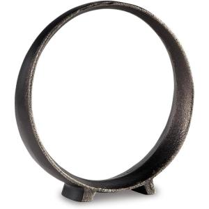 Signature Design by Ashley Ryandale Round Metal Sculpture, Antique Black(Black)