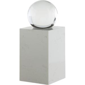 Signature Design by Ashley Sellner Contemporary Marble and Crystal Sculpture, White(Large)