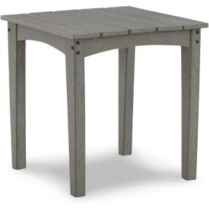 Signature Design by Ashley Visola Outdoor HDPE Patio Cocktail Table, Gray(End Table)