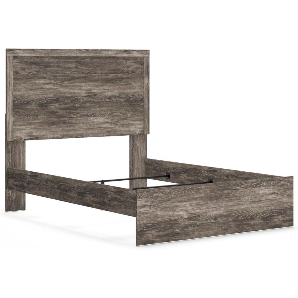 imageSignature Design by Ashley Belachime Casual Full Panel Bed with Metal Slats Foundation or Box Spring Needed BlackGrey