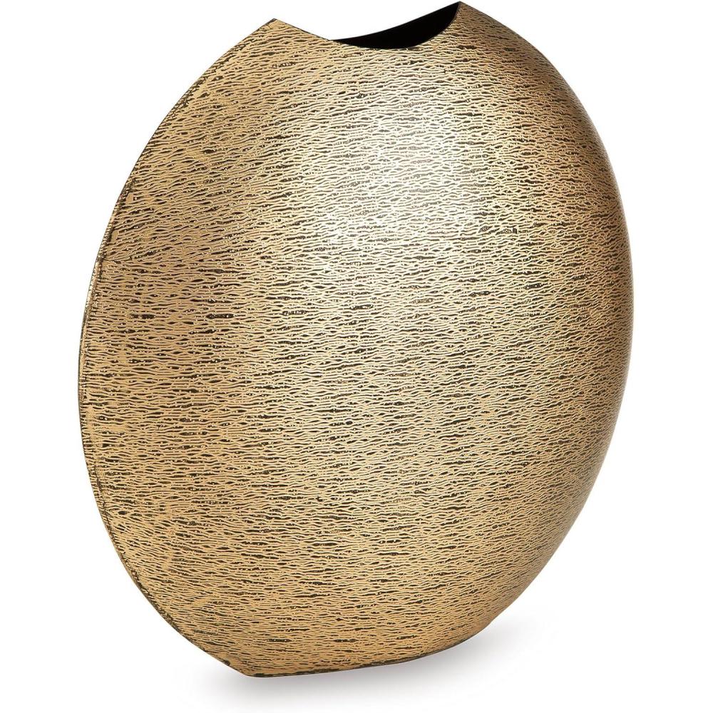 imageSignature Design by Ashley Iansboro Glam Indoor 15quot Metal Tabletop Vase Metallic15