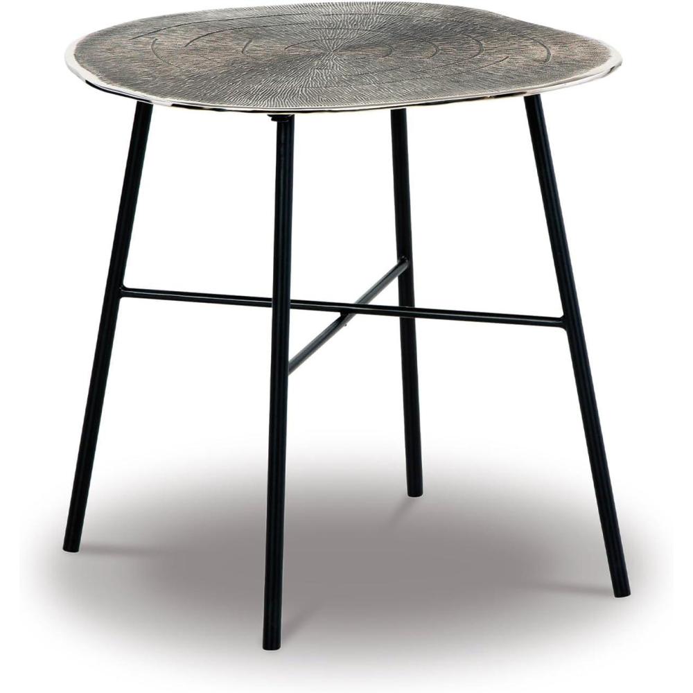 imageSignature Design by Ashley Laverford Contemporary End Table Chome ampamp Black