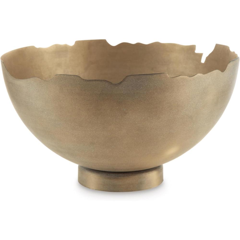 imageSignature Design by Ashley Maura Casual Decorative Metal Bowl Metallic