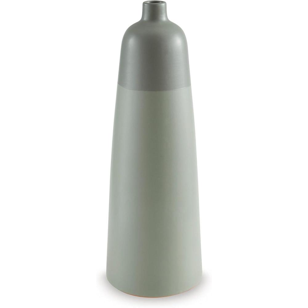 imageSignature Design by Ashley Peerland Contemporary Indoor 18quot Glazed Ceramic Tabletop Vase Light Green18