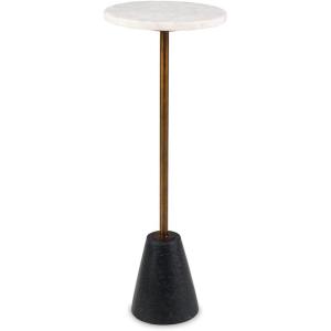 Signature Design by Ashley Caramont Accent Table, Black & White(White Top)