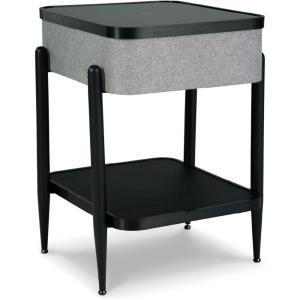 Signature Design by Ashley Jorvalee Contemporary Rectangular Accent Table with Storage, Black & Gray