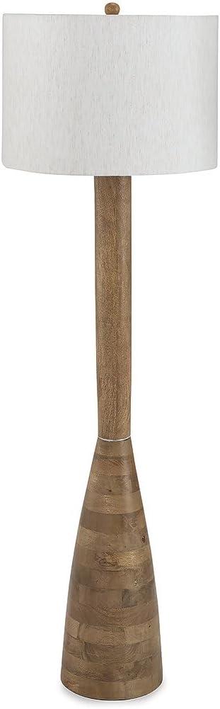 imageSignature Design by Ashley Ailsa Farmhouse Floor Lamp with 3Way Switch and Drum Shade Light Brown