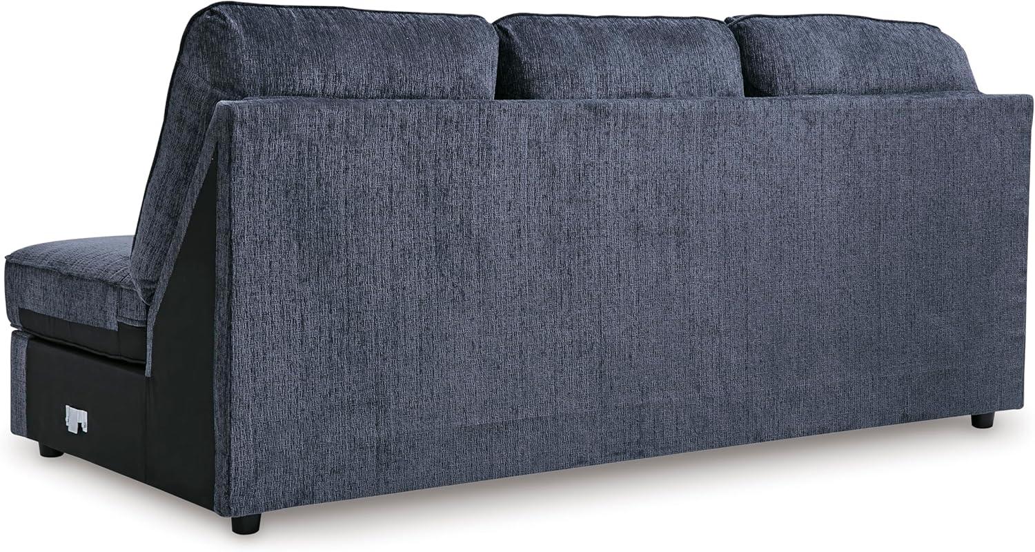 imageSignature Design by Ashley Albar Place Contemporary UShaped 2Piece Sectional with Loose Seat Cushions and 2 Accent Pillows BlueCobalt