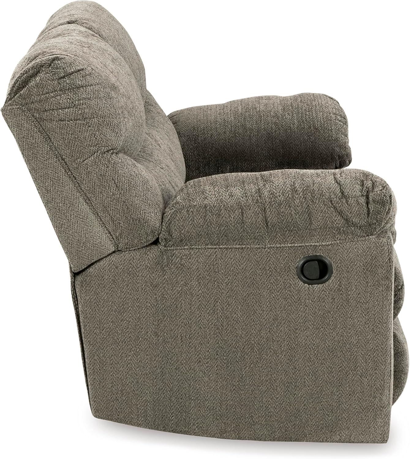 imageSignature Design by Ashley Alphons Transitional Tufted Reclining Loveseat Light GrayLight Gray