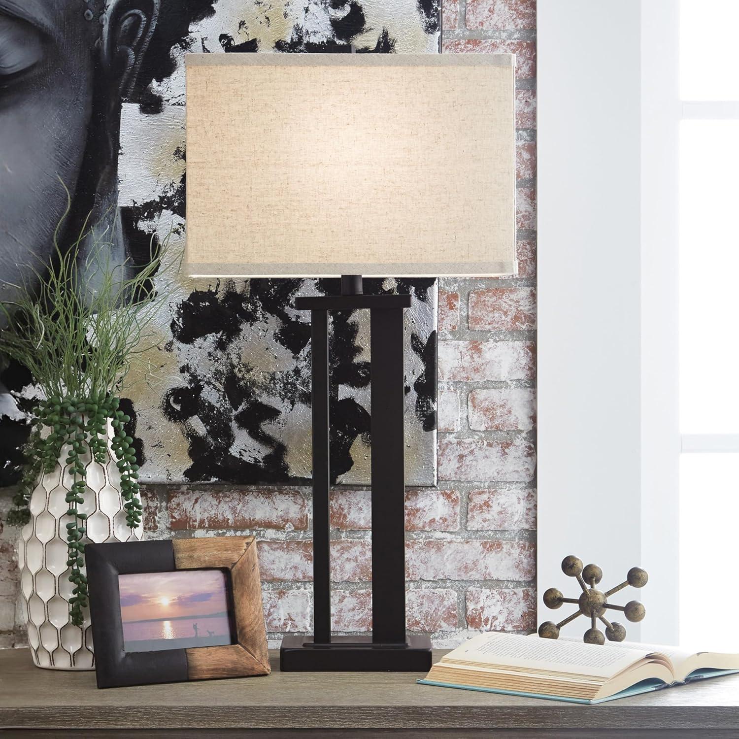 imageSignature Design by Ashley Aniela Contemporary 29quot Table Lamp with Open Silhouette 2 Count BronzeBronze