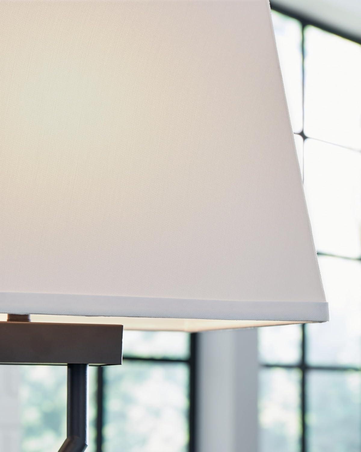 imageSignature Design by Ashley Brookthrone Modern 28 Inch Metal Table Lamp Set of 2 Black ampamp White