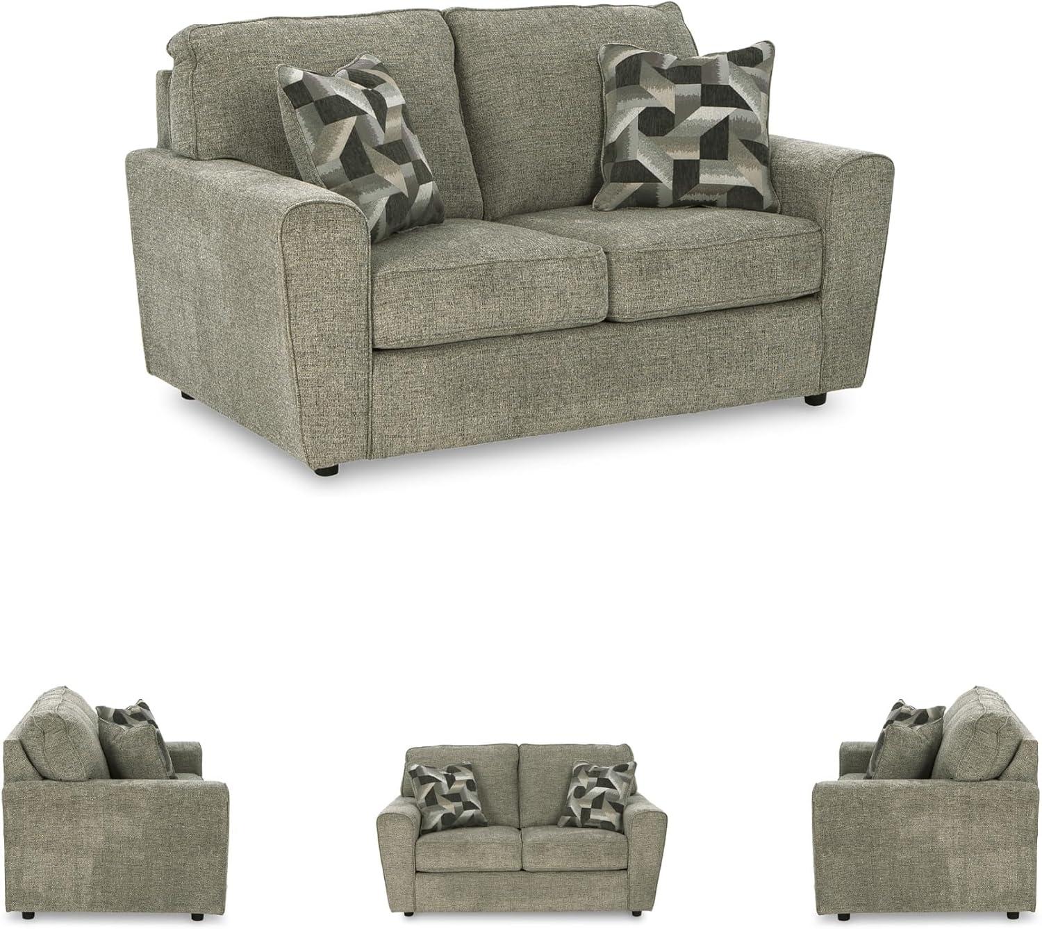 imageSignature Design by Ashley Cascilla Casual Loveseat Light GrayLight Gray