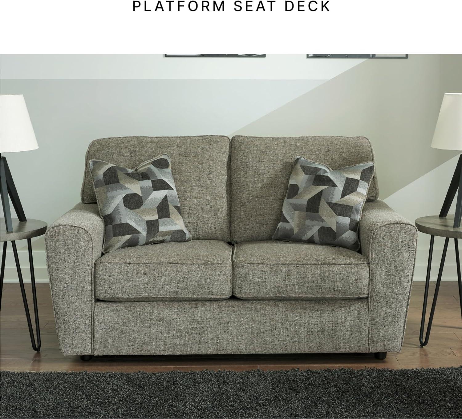 imageSignature Design by Ashley Cascilla Casual Loveseat Light GrayLight Gray