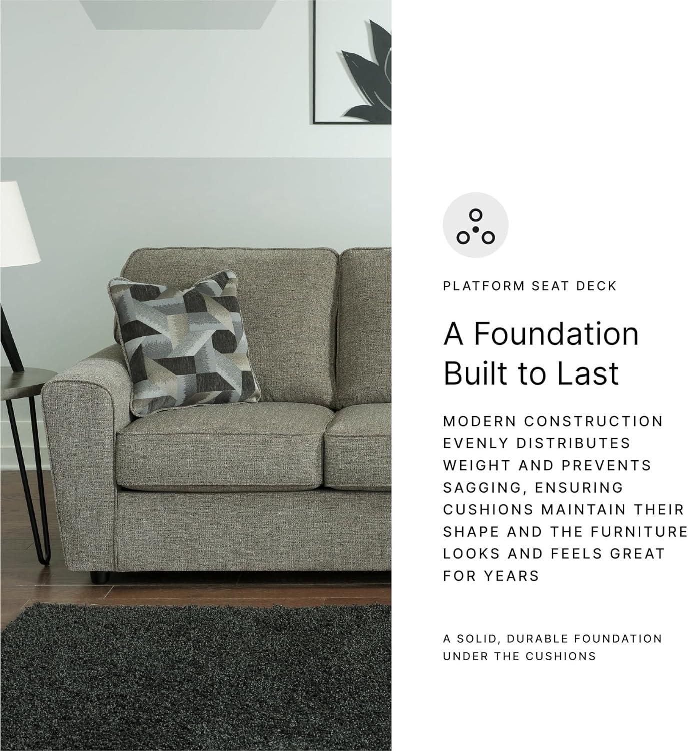 imageSignature Design by Ashley Cascilla Casual Sofa Light GrayLight Gray