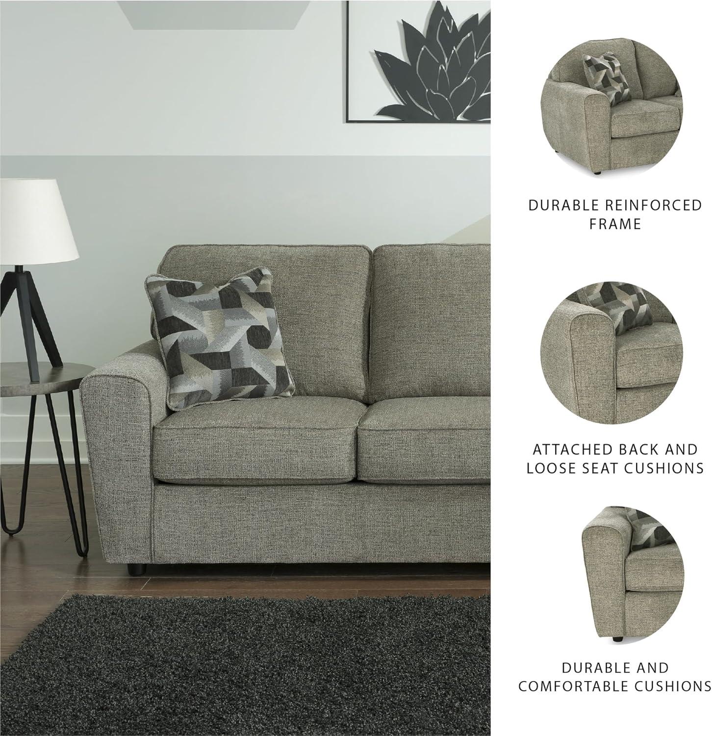 imageSignature Design by Ashley Cascilla Casual Sofa Light GrayLight Gray