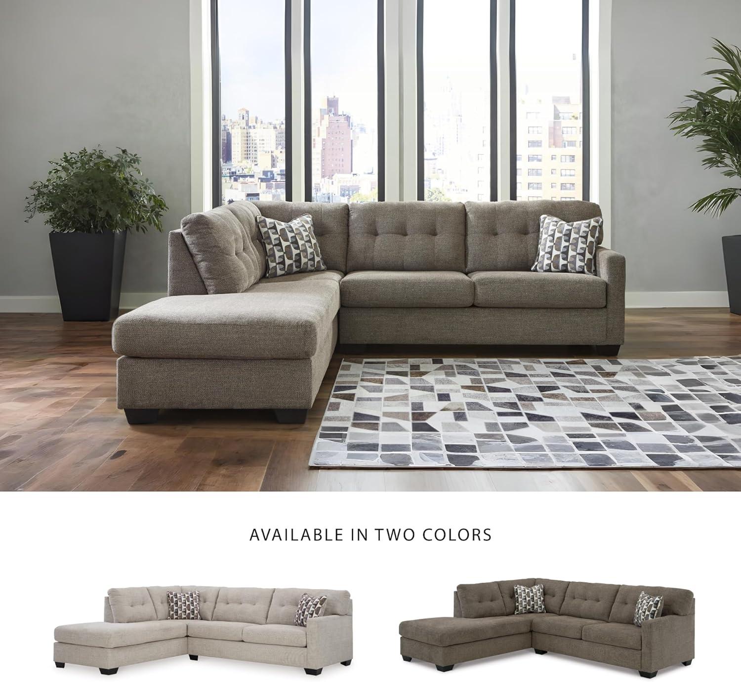 imageSignature Design by Ashley Casual Avaliyah LShape LeftArm Facing 6Piece Sectional with Reversible Cushion and Armrest GrayBrown