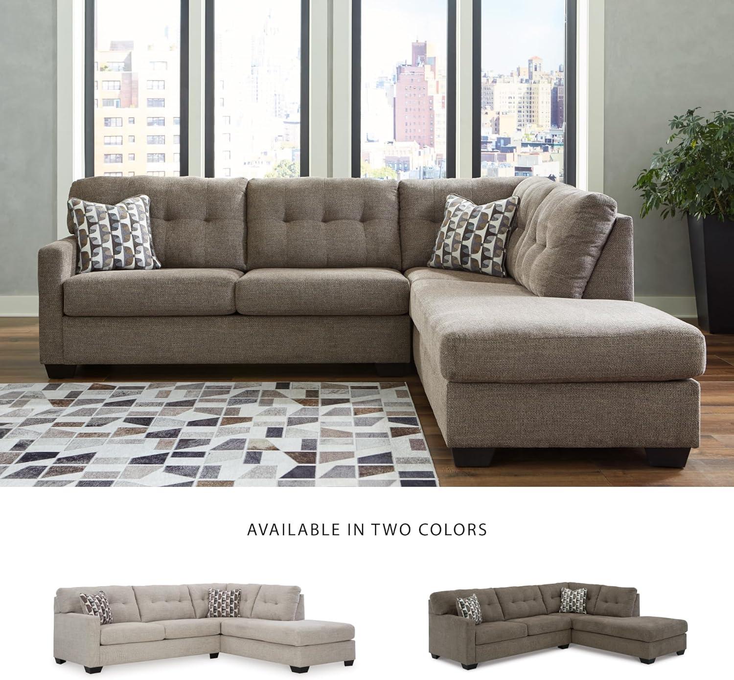 imageSignature Design by Ashley Casual Avaliyah LShape LeftArm Facing 6Piece Sectional with Reversible Cushion and Armrest GrayBrown