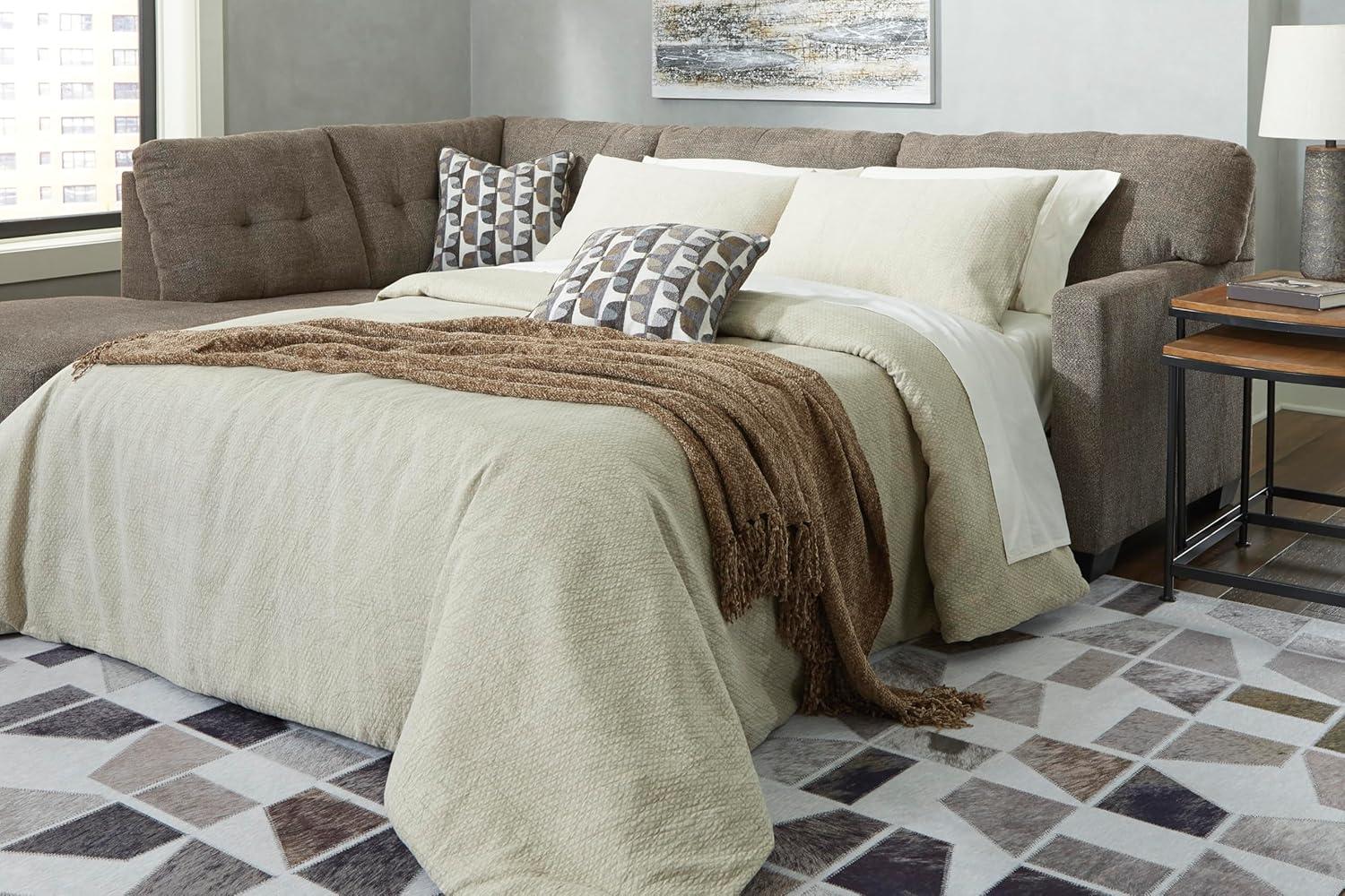 imageSignature Design by Ashley Casual Avaliyah LShape LeftArm Facing 6Piece Sectional with Reversible Cushion and Armrest GrayBrown