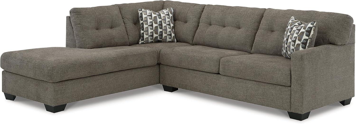 imageSignature Design by Ashley Casual Avaliyah LShape LeftArm Facing 6Piece Sectional with Reversible Cushion and Armrest GrayBrown