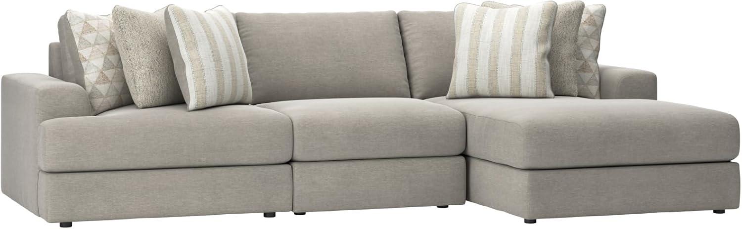 imageSignature Design by Ashley Casual Avaliyah LShape LeftArm Facing 6Piece Sectional with Reversible Cushion and Armrest GrayGrey