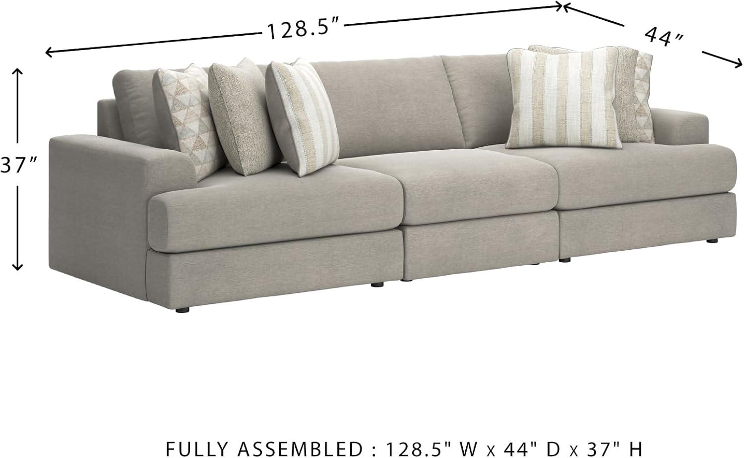 imageSignature Design by Ashley Casual Avaliyah LShape LeftArm Facing 6Piece Sectional with Reversible Cushion and Armrest GrayGrey