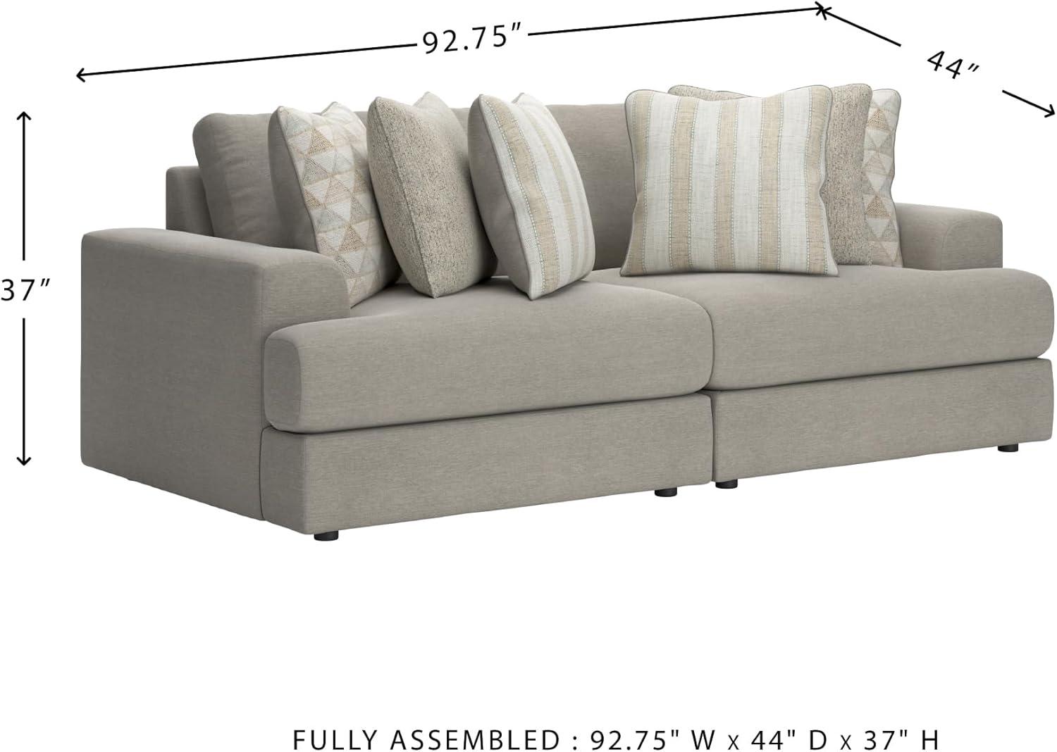 imageSignature Design by Ashley Casual Avaliyah LShape LeftArm Facing 6Piece Sectional with Reversible Cushion and Armrest GrayGrey